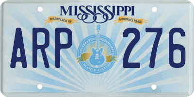 MS license plate ARP276