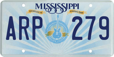 MS license plate ARP279
