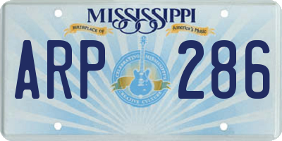 MS license plate ARP286