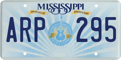 MS license plate ARP295