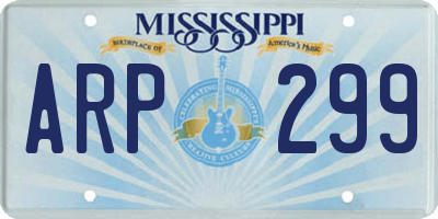 MS license plate ARP299