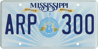 MS license plate ARP300