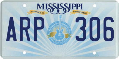 MS license plate ARP306