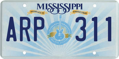 MS license plate ARP311