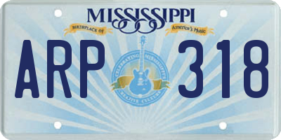 MS license plate ARP318