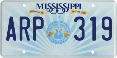 MS license plate ARP319