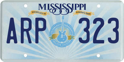 MS license plate ARP323