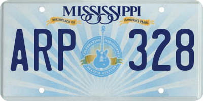 MS license plate ARP328