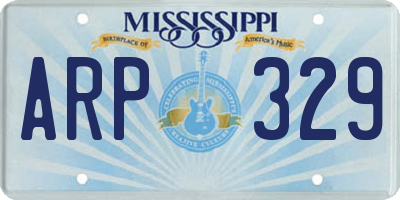 MS license plate ARP329