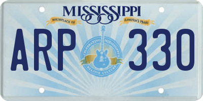 MS license plate ARP330