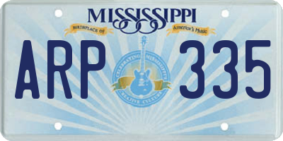 MS license plate ARP335