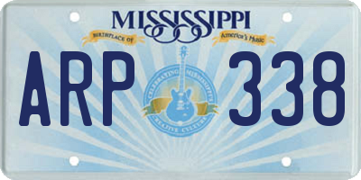 MS license plate ARP338