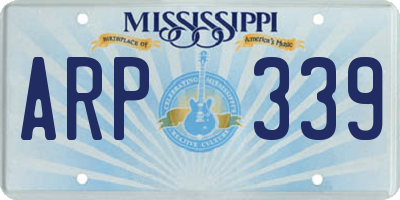 MS license plate ARP339