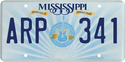 MS license plate ARP341