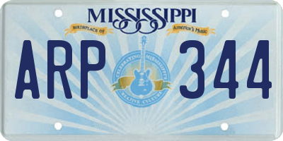 MS license plate ARP344