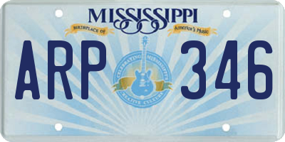 MS license plate ARP346
