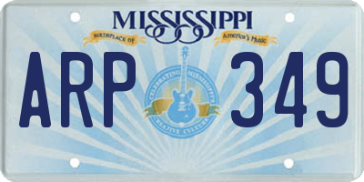 MS license plate ARP349