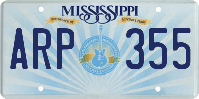 MS license plate ARP355