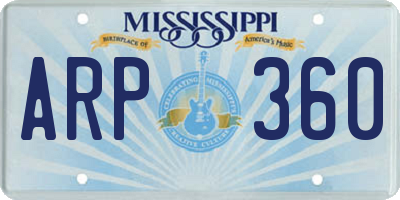 MS license plate ARP360