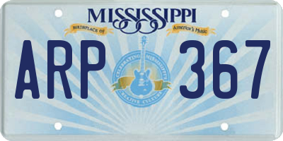 MS license plate ARP367