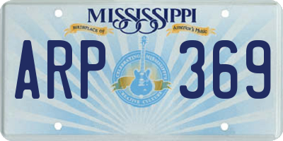 MS license plate ARP369