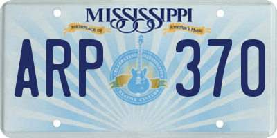 MS license plate ARP370