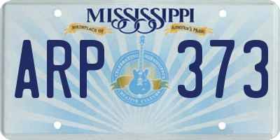 MS license plate ARP373