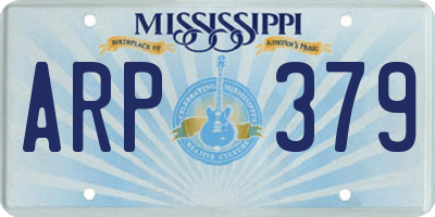 MS license plate ARP379