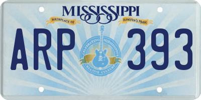 MS license plate ARP393