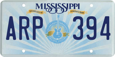 MS license plate ARP394