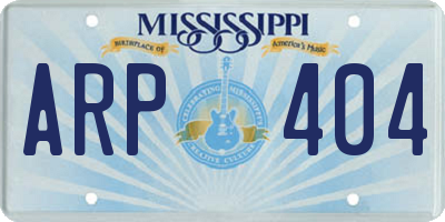 MS license plate ARP404