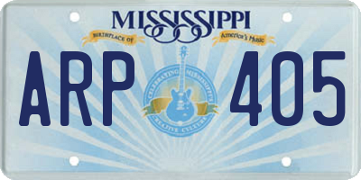 MS license plate ARP405