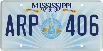 MS license plate ARP406