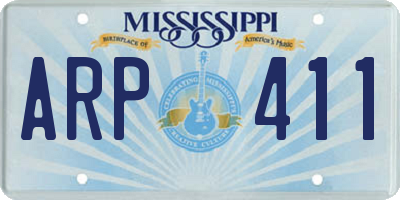 MS license plate ARP411