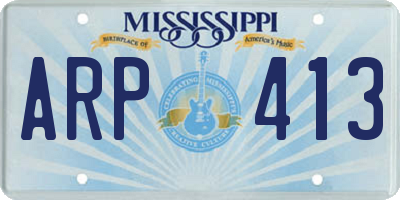 MS license plate ARP413