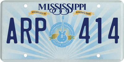 MS license plate ARP414