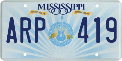 MS license plate ARP419