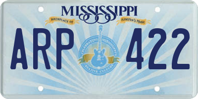 MS license plate ARP422