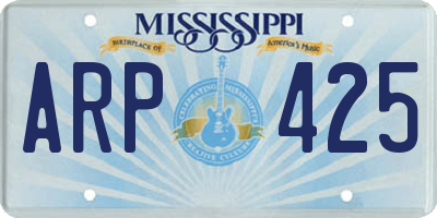 MS license plate ARP425