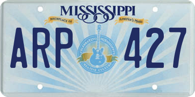 MS license plate ARP427