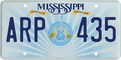 MS license plate ARP435