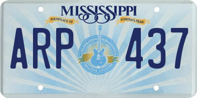MS license plate ARP437