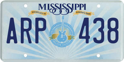 MS license plate ARP438