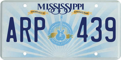 MS license plate ARP439