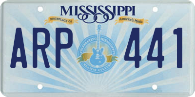 MS license plate ARP441