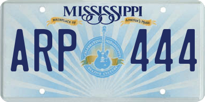 MS license plate ARP444