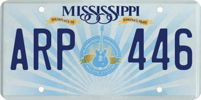 MS license plate ARP446
