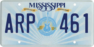 MS license plate ARP461