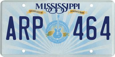 MS license plate ARP464