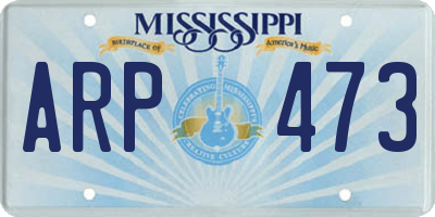 MS license plate ARP473